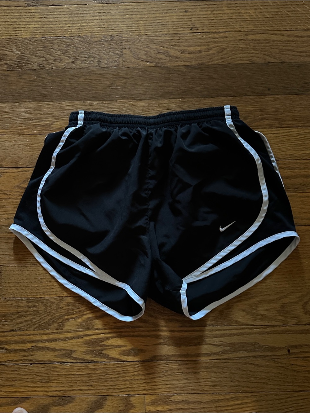 Nike Women’s Black Athletic Shorts with White Piping